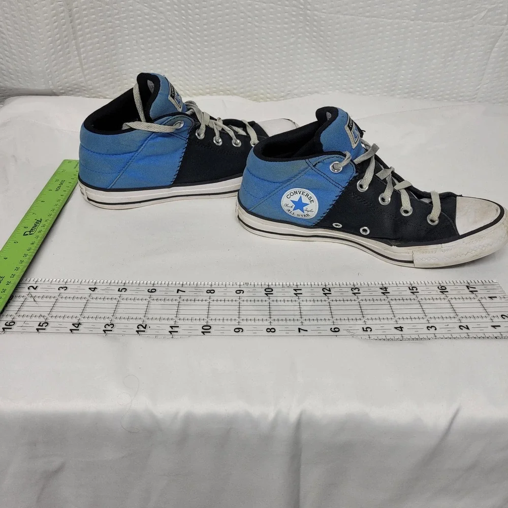 Converse Chuck Taylor All Star Madison Mid Black Blue Sneakers A06371F Kids 6